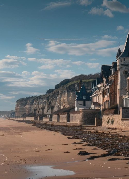 La plage de Houlgate en Normandie France